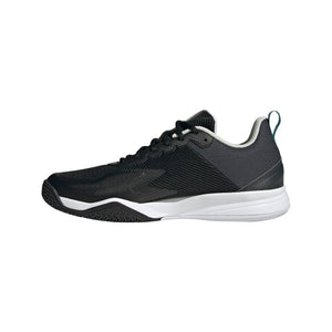 adidas Men's Courtflash Speed Tennis Shoe, Black/White/Black, 11