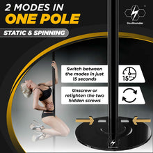Load image into Gallery viewer, Beethunder Stripper Pole for House, Professional Portable Dance Pole Spinning &amp; Static 45mm Removable Pole for Dancing Gym, Club, Party w/Carry Bag, Tools and Lights | Dancing Pole for Home.