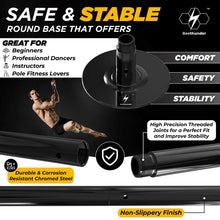 Load image into Gallery viewer, Beethunder Stripper Pole for House, Professional Portable Dance Pole Spinning &amp; Static 45mm Removable Pole for Dancing Gym, Club, Party w/Carry Bag, Tools and Lights | Dancing Pole for Home.
