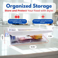 Load image into Gallery viewer, EVNE Refrigerator Drawers Fridge Drawer Organizer Fridge Organizer Drawers Small Size Refrigerator Shelf Pull Out Shelf Storage, Storage Egg Deli Cheese Meat 4 Liners Mats Included 15'' Max Size