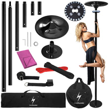 Load image into Gallery viewer, Beethunder Stripper Pole for House, Professional Portable Dance Pole Spinning &amp; Static 45mm Removable Pole for Dancing Gym, Club, Party w/Carry Bag, Tools and Lights | Dancing Pole for Home.
