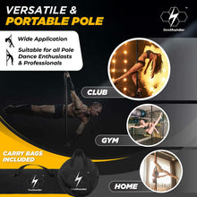 Load image into Gallery viewer, Beethunder Stripper Pole for House, Professional Portable Dance Pole Spinning &amp; Static 45mm Removable Pole for Dancing Gym, Club, Party w/Carry Bag, Tools and Lights | Dancing Pole for Home.