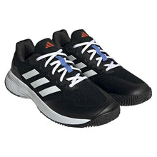 Load image into Gallery viewer, adidas Men&#39;s GameCourt 2 Tennis Shoe, Black/White/Solar Red, 10