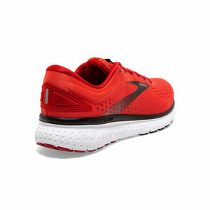 Brooks Mens Glycerin 18 Running Shoe - Cherry Tomato/Samba/Black - D - 8.5