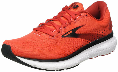 Brooks Mens Glycerin 18 Running Shoe - Cherry Tomato/Samba/Black - D - 8.5
