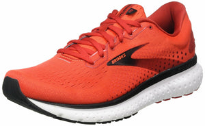 Brooks Mens Glycerin 18 Running Shoe - Cherry Tomato/Samba/Black - D - 8.5