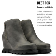 Load image into Gallery viewer, Sorel Women's Joan of Arctic Wedge III Zip Boot - Quarry, Black - Size 11