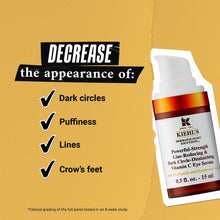 Load image into Gallery viewer, Kiehl&#39;s Dermatologist Solutions Powerful-Strength Line-Reducing &amp; Dark Circle-Diminishing Vitamin C Eye Serum 15ml/0.5oz