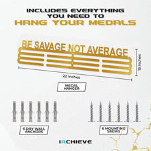Load image into Gallery viewer, Pack of 5 - iachieve Medal Hanger Display Rack Frame – Stainless Steel Holder Easy to Install Race Gymnastics, Running, or Ribbon for Over 40 Medals Perfect Gifts Him, Her, Gold