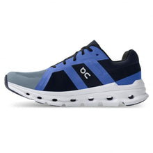 Load image into Gallery viewer, On Men's Cloudrunner Sneakers, Metal/Midnight, Blue, 9 Medium US