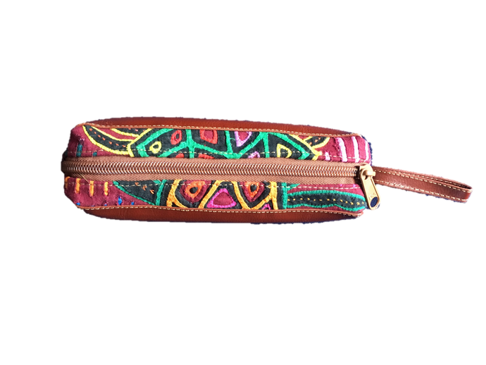 Handmade brown pecils case