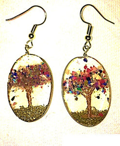 Handmade earings glass fiber