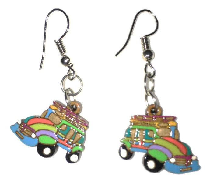 Handmade bus earings