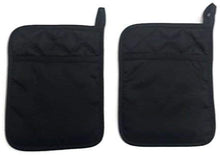 Load image into Gallery viewer, Home Collection Set of 2 Red And 2 Black Neoprene Pot Holders