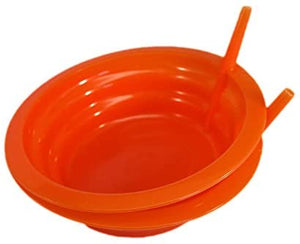 Good Living Set of 2 Sip-A-Bowl Cereal Bowls With Built-In Straw, Colors Vary, 1-pack