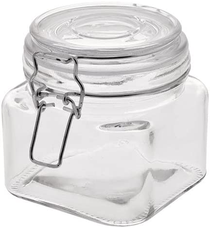 Glass Jars with Metal Clasp Lids, 20 oz. (Set of 2)