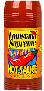 Louisiana Supreme Hot Sauce - Certified Cajun - Low Carbs - 12 OZ. Pack of 2