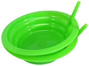 Good Living Set of 2 Sip-A-Bowl Cereal Bowls With Built-In Straw, Colors Vary, 1-pack