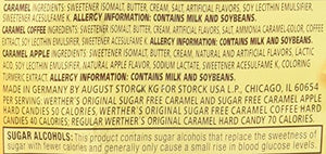 WERTHER'S ORIGINAL Sugar Free Caramel Hard Candy, 1.46 Ounce Bag (Pack of 12), Hard Candy, Bulk Candy, Individually Wrapped Candy Caramels, Caramel Candy Sweets, Bag of Candy, Hard Candy Bulk