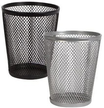 Load image into Gallery viewer, JOT Wire Mesh Pencil Holder Cup, 4.5 Inch - Black &amp; Silver