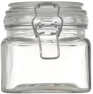 Glass Jars with Metal Clasp Lids, 20 oz. (Set of 2)