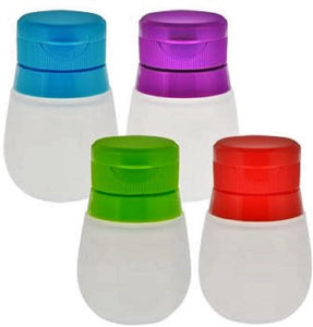 Small Travel Food Dressing Storage Silicone Bottle Containers, 3-ct Set