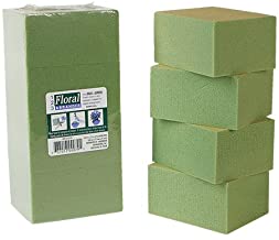 Greenbrier 8 Piece Gentle Grip Floral Foam Blocks, Green (8 blocks)