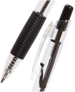 Inc Clipclick Black Ballpoint Pens, 2 Packs, 8 Count Each, Black Ballpoint 1.0mm, Comfort Grip