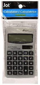 JOT 8-Digit Dual Power Metal Calculators