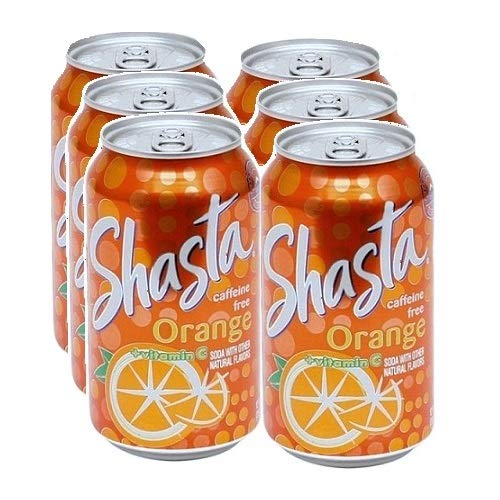 New 803837 Shasta Soda 12Oz Orange 4Pk Can (6-Pack) Can Soda Cheap Wholesale Discount Bulk Beverages Can Soda