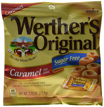 Load image into Gallery viewer, WERTHER&#39;S ORIGINAL Sugar Free Caramel Hard Candy, 1.46 Ounce Bag (Pack of 12), Hard Candy, Bulk Candy, Individually Wrapped Candy Caramels, Caramel Candy Sweets, Bag of Candy, Hard Candy Bulk