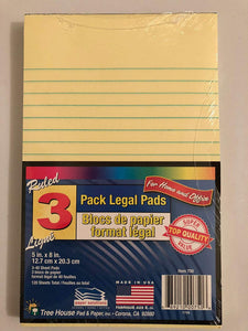 Legal Ruled Notepads - 3 Pack