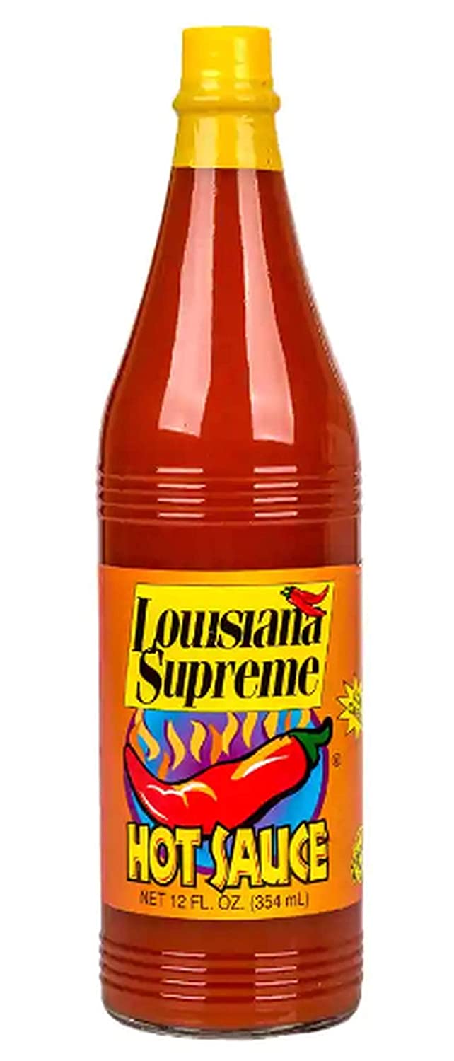 Louisiana Supreme Hot Sauce - Certified Cajun - Low Carbs - 12 OZ. Pack of 2