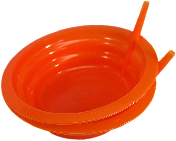 Good Living Set of 2 Sip-A-Bowl Cereal Bowls With Built-In Straw, Colors Vary, 1-pack