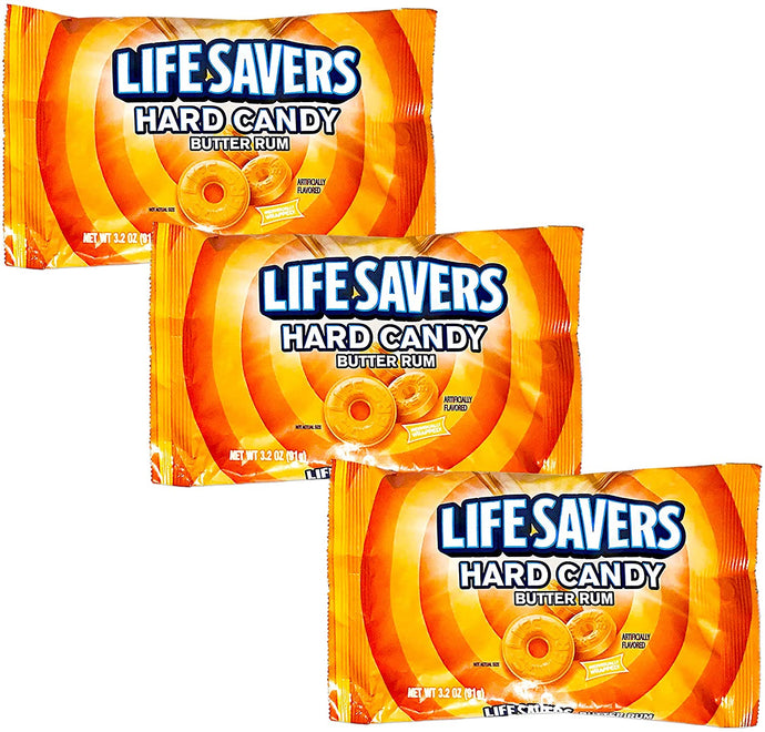 Lifesavers Hard Candy Butter Rum 3.2oz (3 pack)