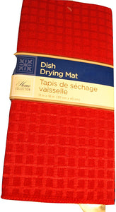 Home Collection Red Dish Drying Mat - 12" x 18"