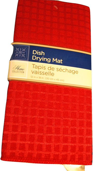 Home Collection Red Dish Drying Mat - 12