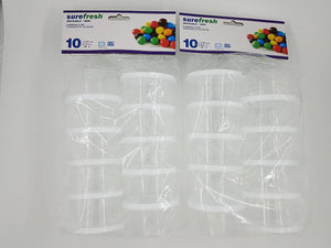 Sure Fresh Mini Round Storage Containers 2 Packs - 20 count, Round