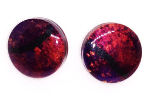 Earrings Purple Circle