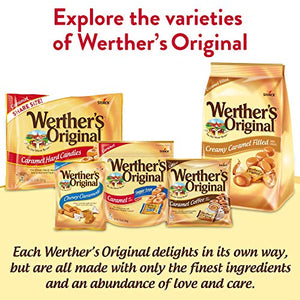 WERTHER'S ORIGINAL Sugar Free Caramel Hard Candy, 1.46 Ounce Bag (Pack of 12), Hard Candy, Bulk Candy, Individually Wrapped Candy Caramels, Caramel Candy Sweets, Bag of Candy, Hard Candy Bulk