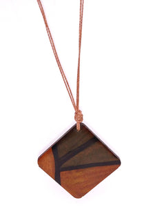 Hand painted Brown - necklace