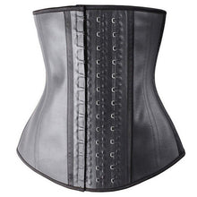 Load image into Gallery viewer, Women Latex Steel Boned Firm Slim Colombian Waist Cincher Trainer Trimmer Underbust Corset Weight Loss Shaper Black Plus Size